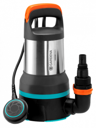 UPPOPUMPPU GARDENA 15000 2IN1 KIRKKAALLE JA LIKAISELLE VEDELLE 9704863-01
