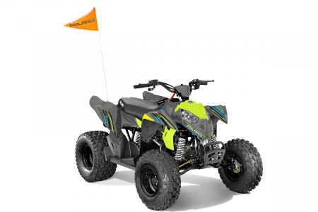 POLARIS OUTLAW 110 - AVALANCHE GRAY/LIME SQUEEZE (MD) MY23 A23YAK11N6
