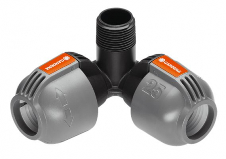 KULMALIITIN GARDENA PIPELINE 25 MM 3/4&quot; ULKOKIERRE 9664091-01