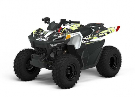 POLARIS OUTLAW 70 LE - BRIGHT WHITE/LIME SQUEEZE (MD) MY23 A23HBE07N2