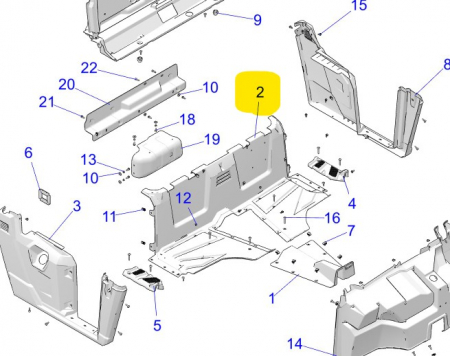 FLOOR-REAR BLK 5452438-070
