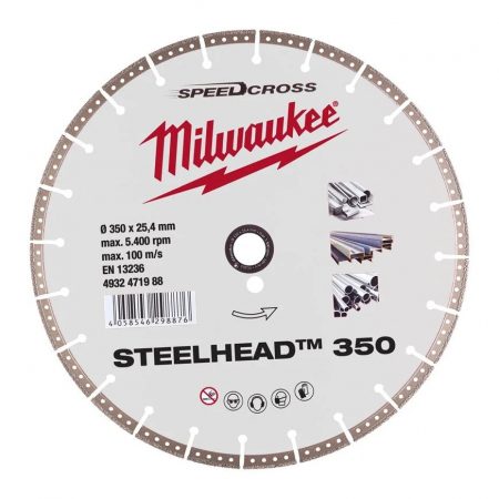 MILWAUKEE TIMANTTILAIKKA DH STEEL HEAD 350 4932471988
