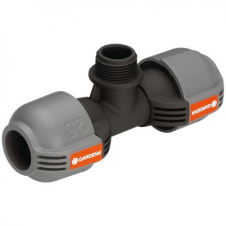 T-LIITIN GARDENA PIPELINE 25 MM 3/4&quot; ULKOKIERRE 9010181-01